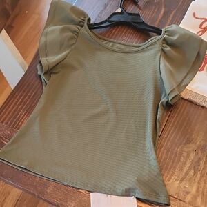 Olive Green Women's Top